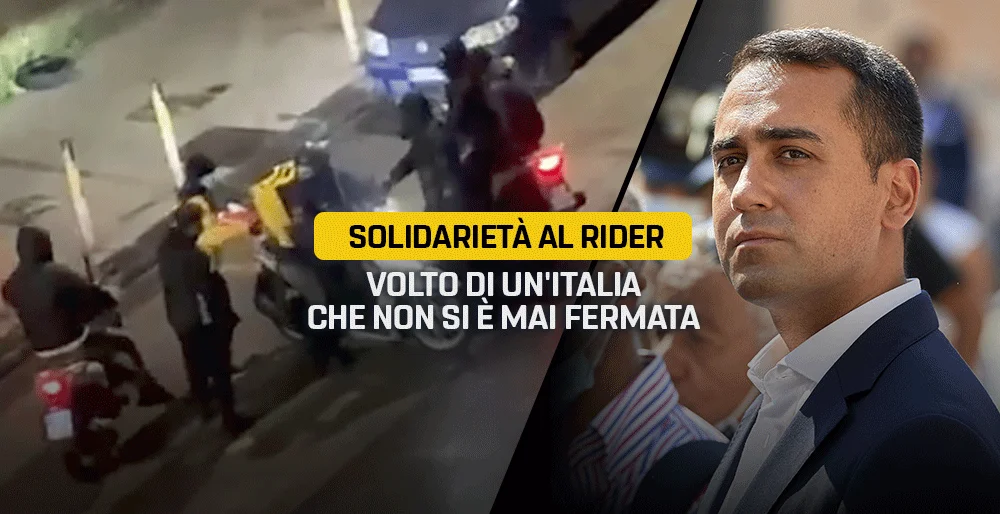 Solidarietà al rider, volto di un'Italia che non si è mai fermata
