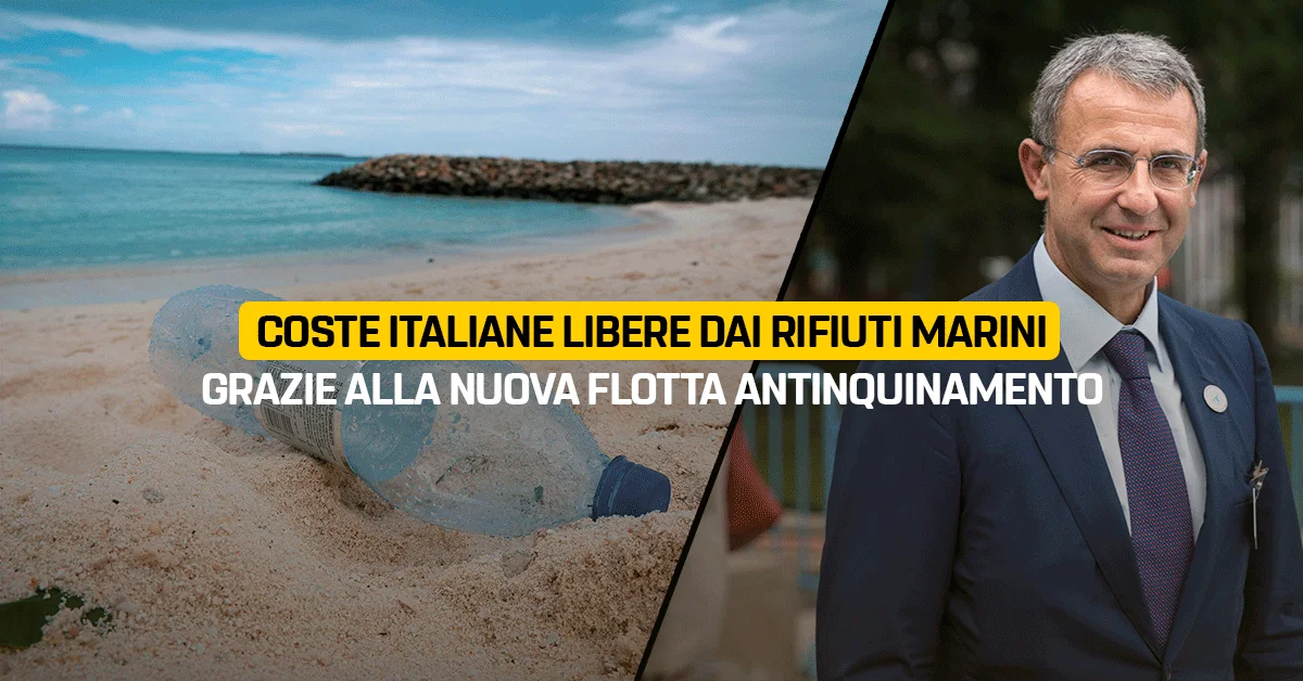 Coste italiane libere dai rifiuti marini grazie alla nuova flotta antinquinamento