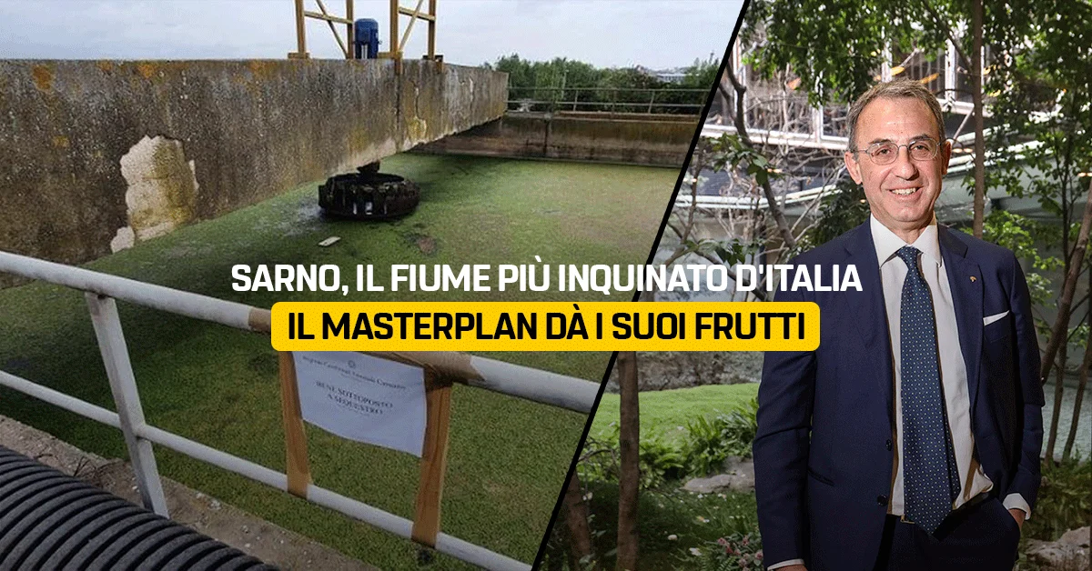 Sarno, il fiume più inquinato d'Italia: il Masterplan dà i suoi frutti