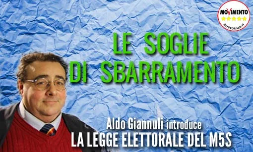 Legge elettorale M5S: Le soglie di sbarramento - Aldo Giannuli